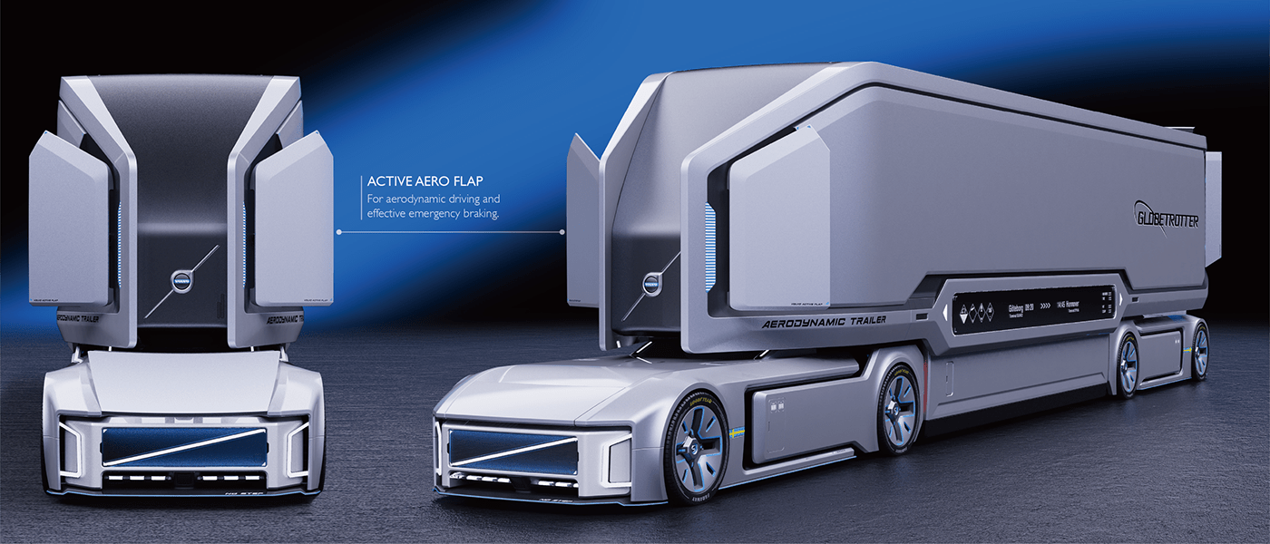 Volvo，high speed，Concept Car，Driverless，truck，transport，