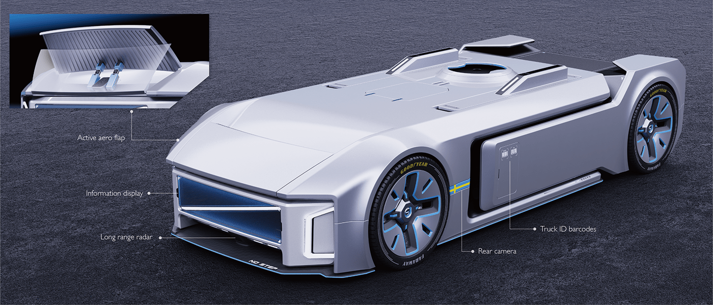 Volvo，high speed，Concept Car，Driverless，truck，transport，