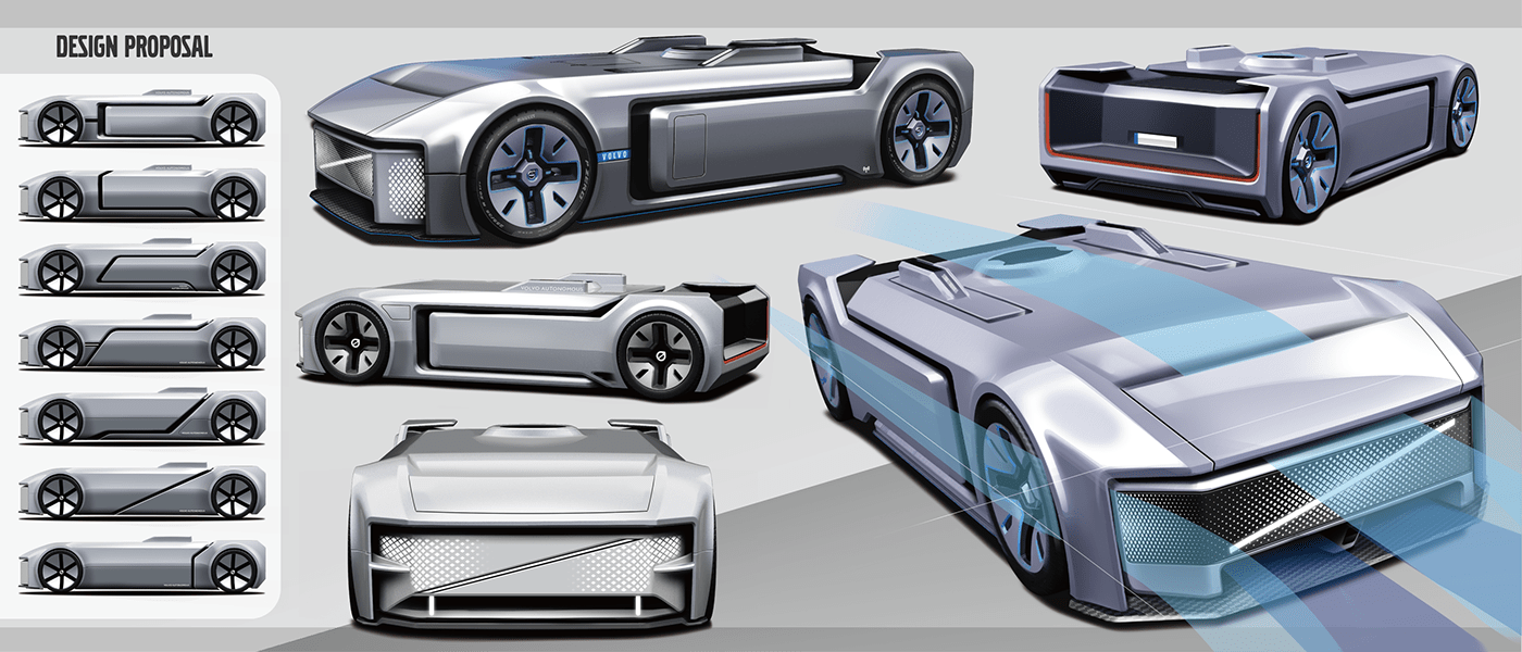 Volvo，high speed，Concept Car，Driverless，truck，transport，