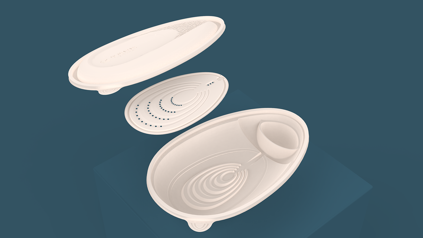Takeout packaging，Dumpling lunch box，