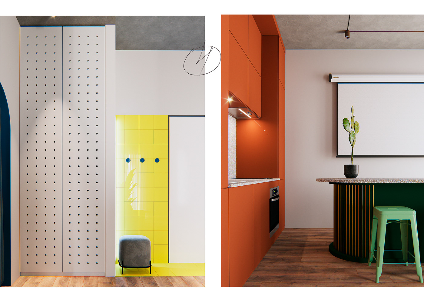 sketch，Interior design，color，