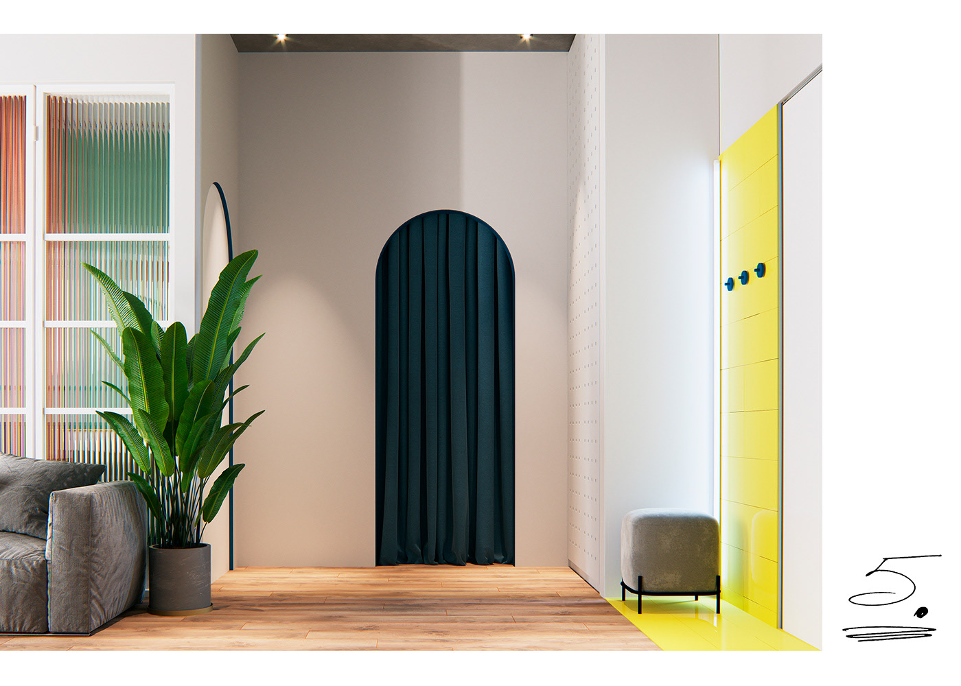 sketch，Interior design，color，