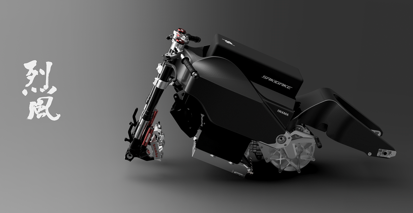 Model，sketch，Electric，racing，motorcycle，