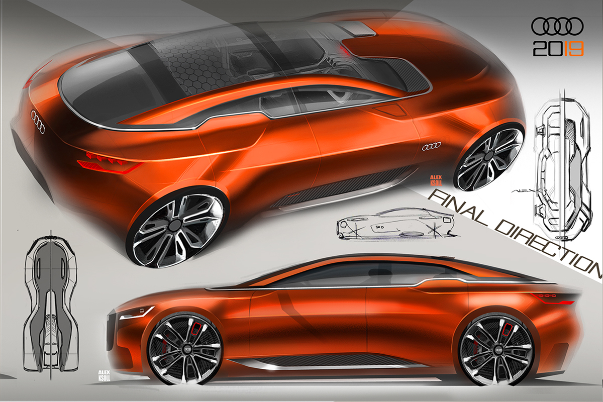 sketch，Hand drawn，Automobile design，racing，