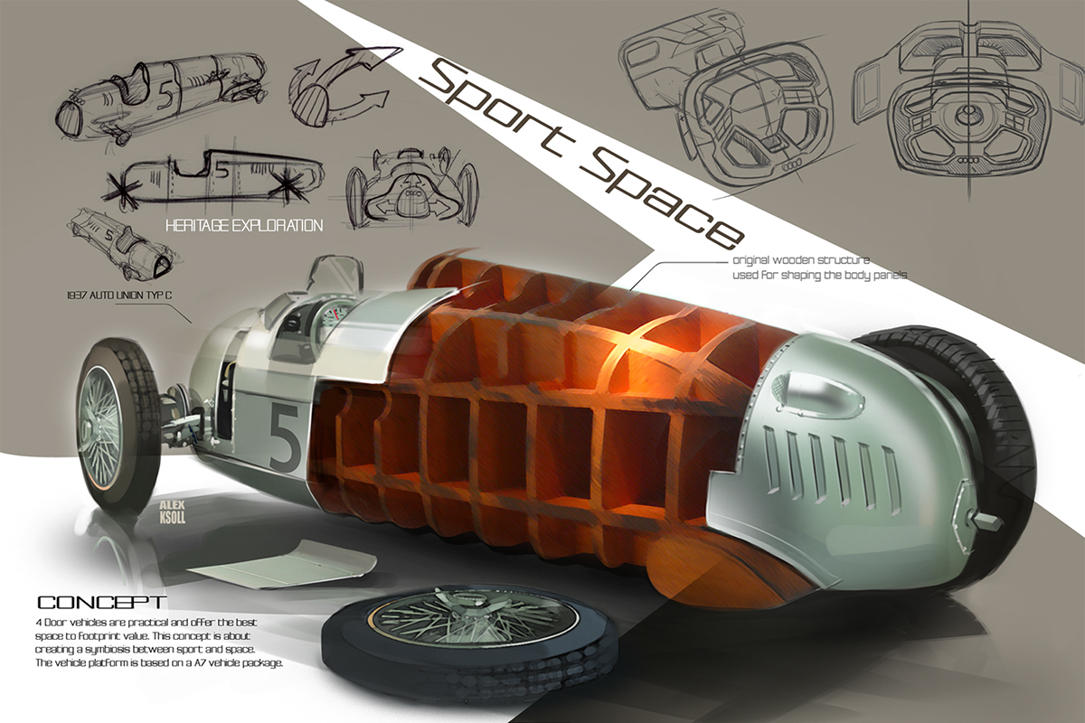 sketch，Hand drawn，Automobile design，racing，