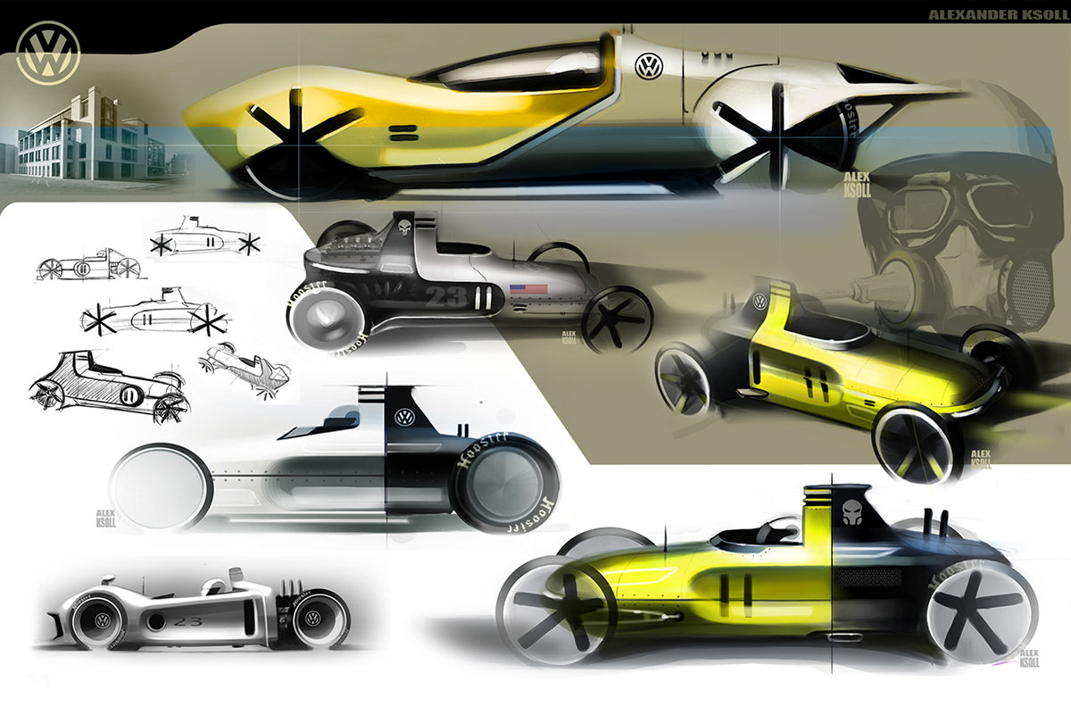 sketch，Hand drawn，Automobile design，racing，