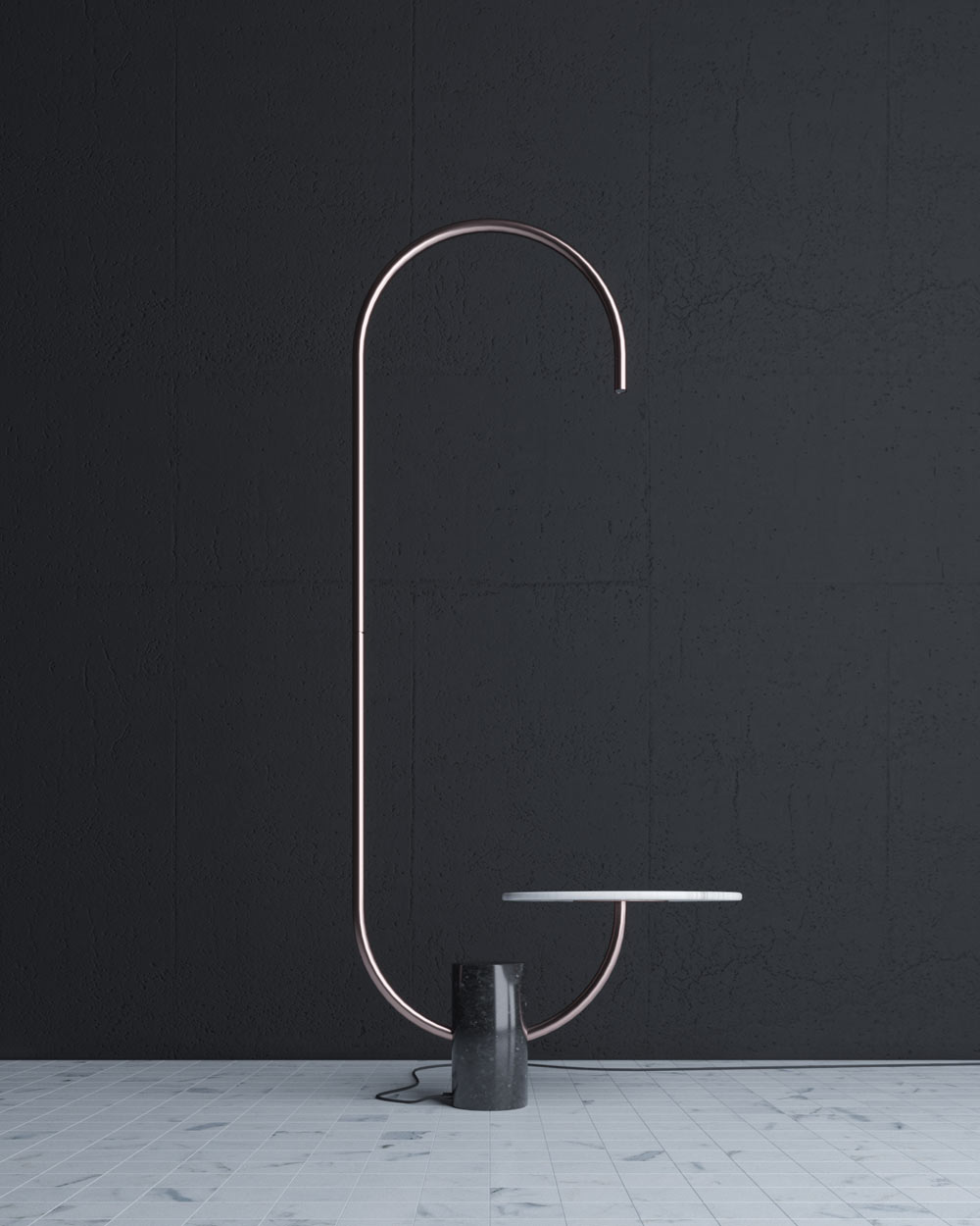 bedside cupboard，Reading lamp，Marble，Bijou，LED lamp，