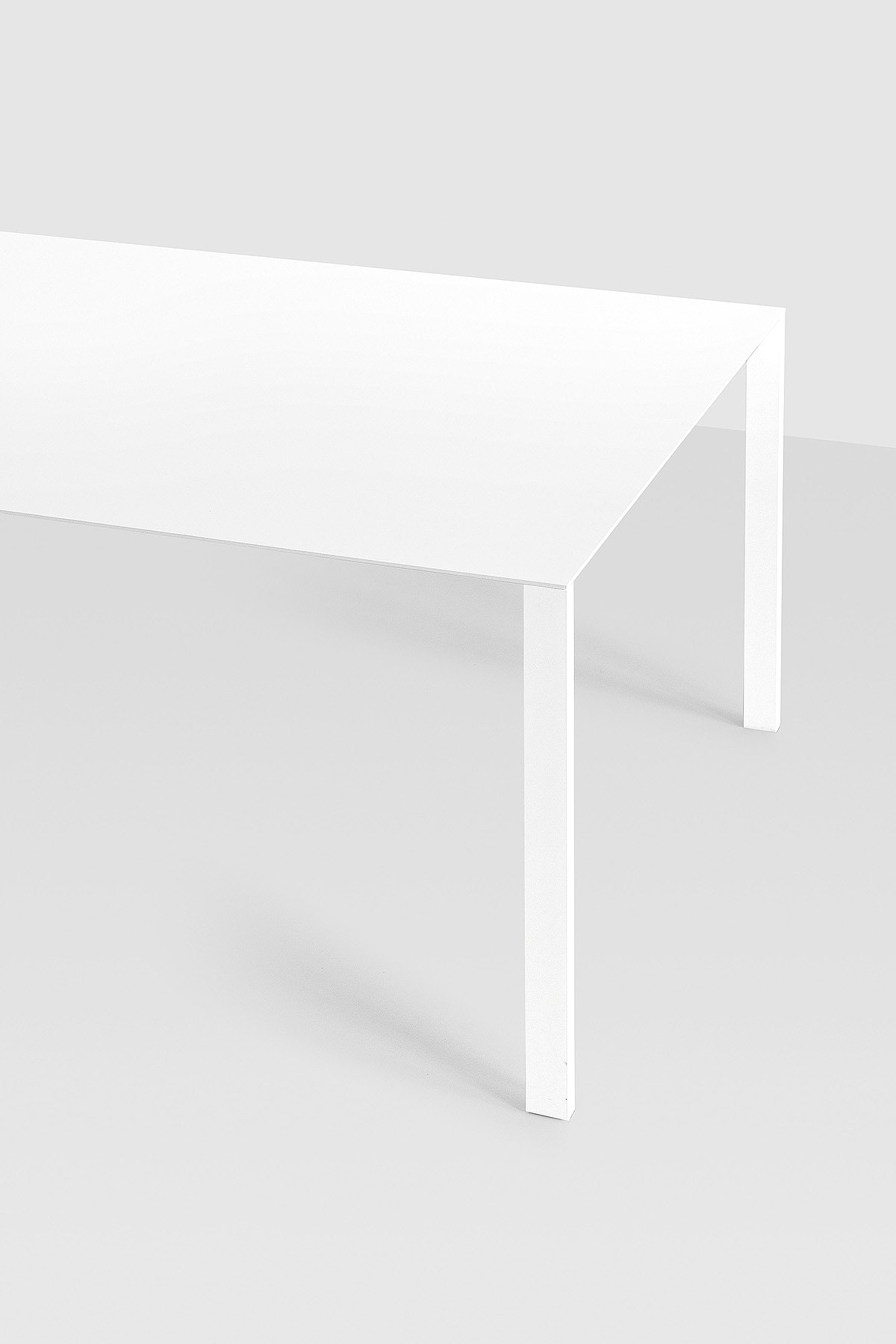 Luciano Bertoncini，白色，家具，极简，Thin-K Longo，桌子，阳极氧化铝，