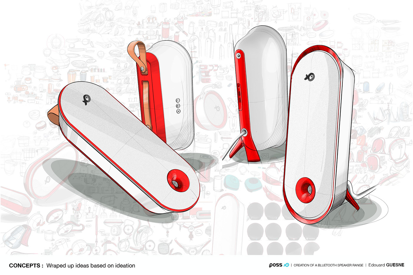 Mr Edouard Guesne，POSS，speaker，household，Bluetooth，Portable，POSS HOME，