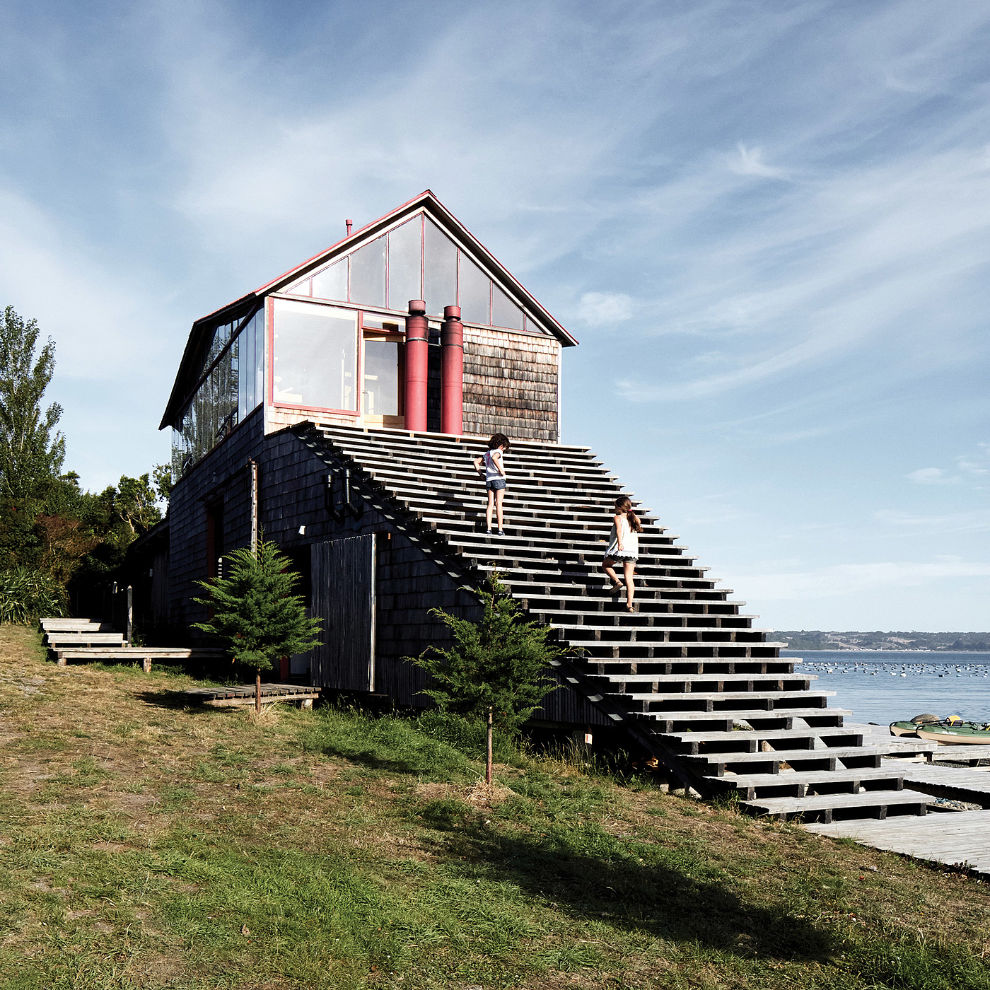 stairs，indoor，outdoor，Simplicity，to open up，