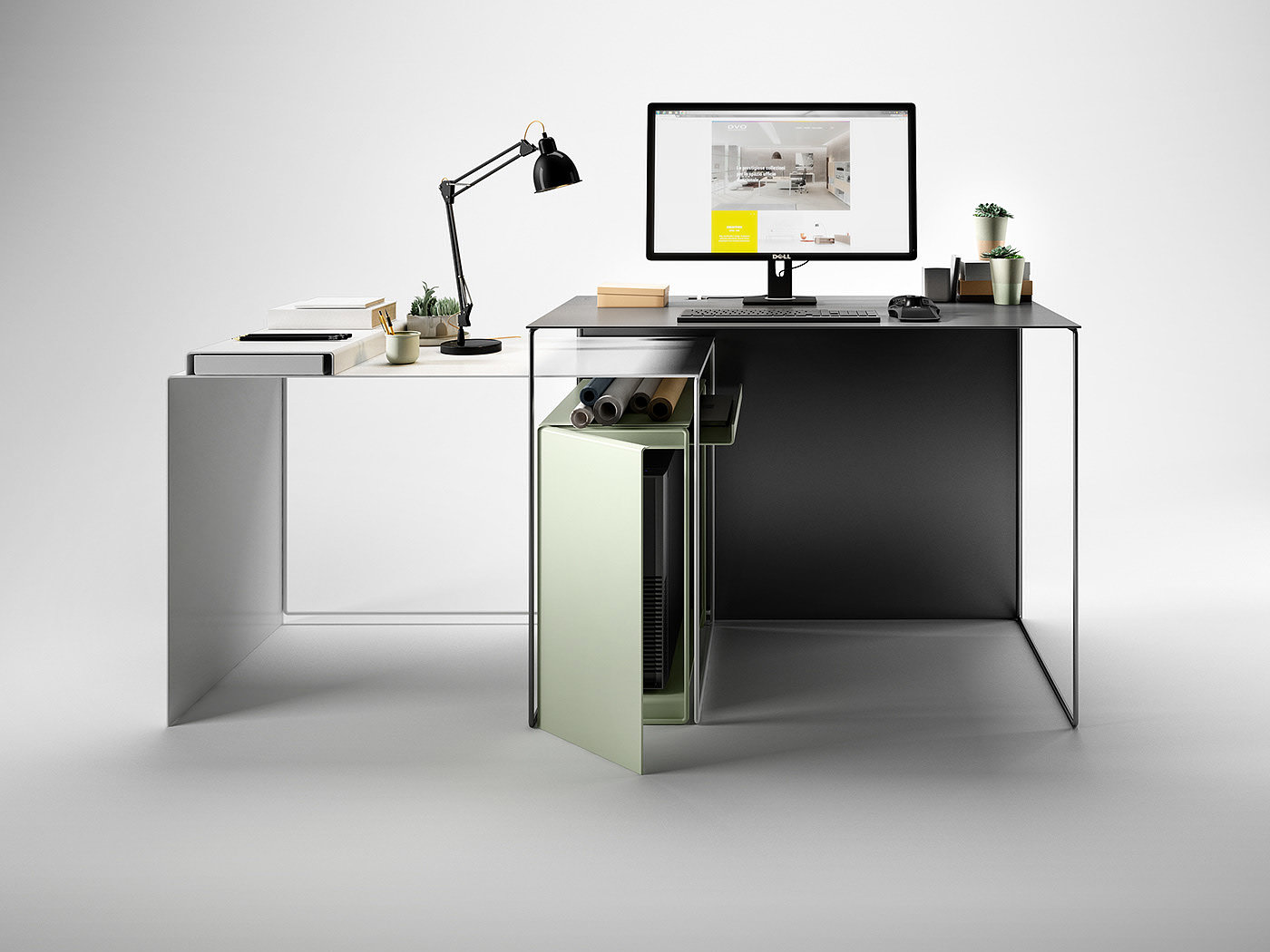 Giuseppe Burgio，Table，JOIN workstation，desk，Minimalist，