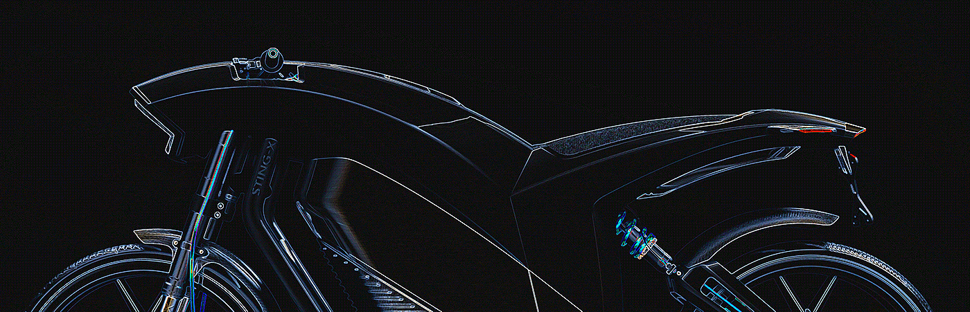 motorcycle，STING-X，cgi，e-bike，
