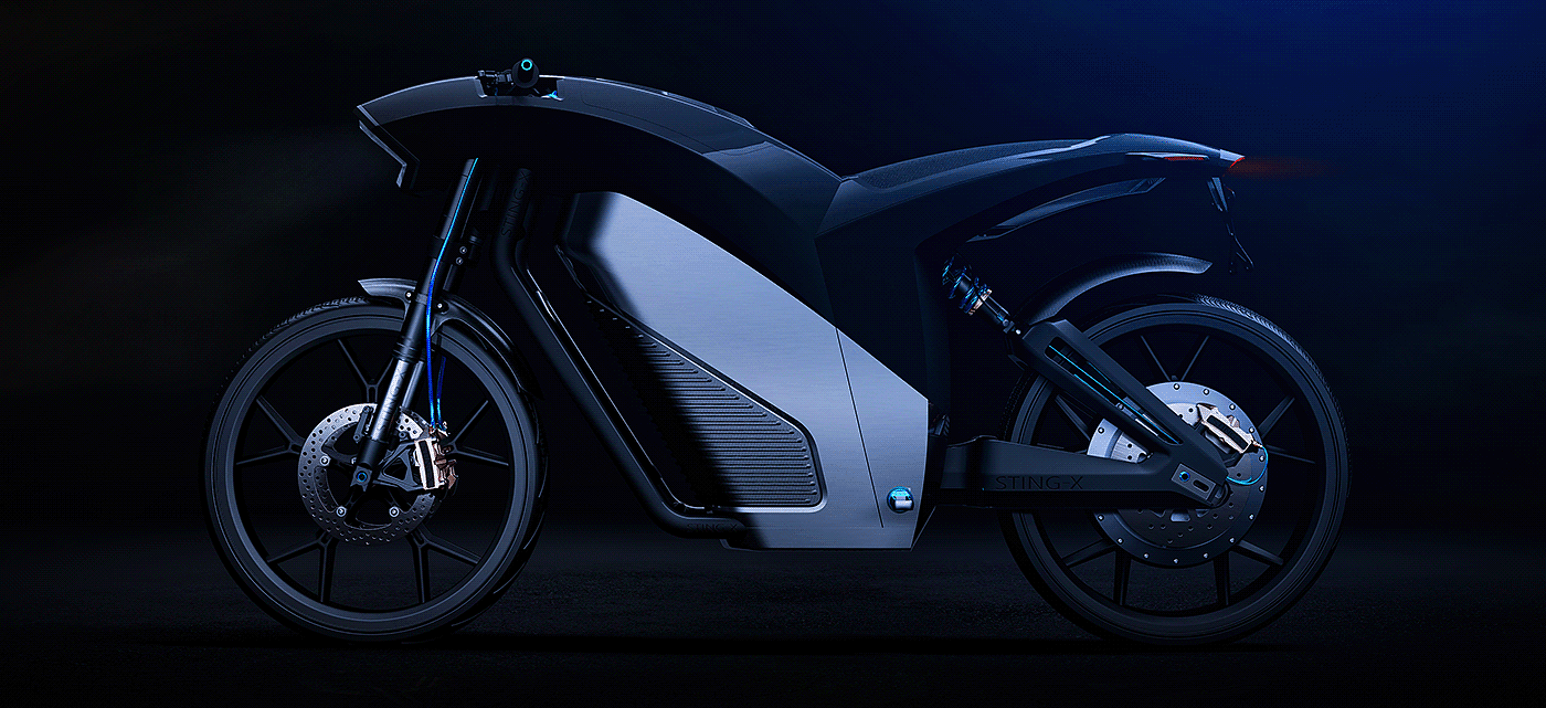 motorcycle，STING-X，cgi，e-bike，