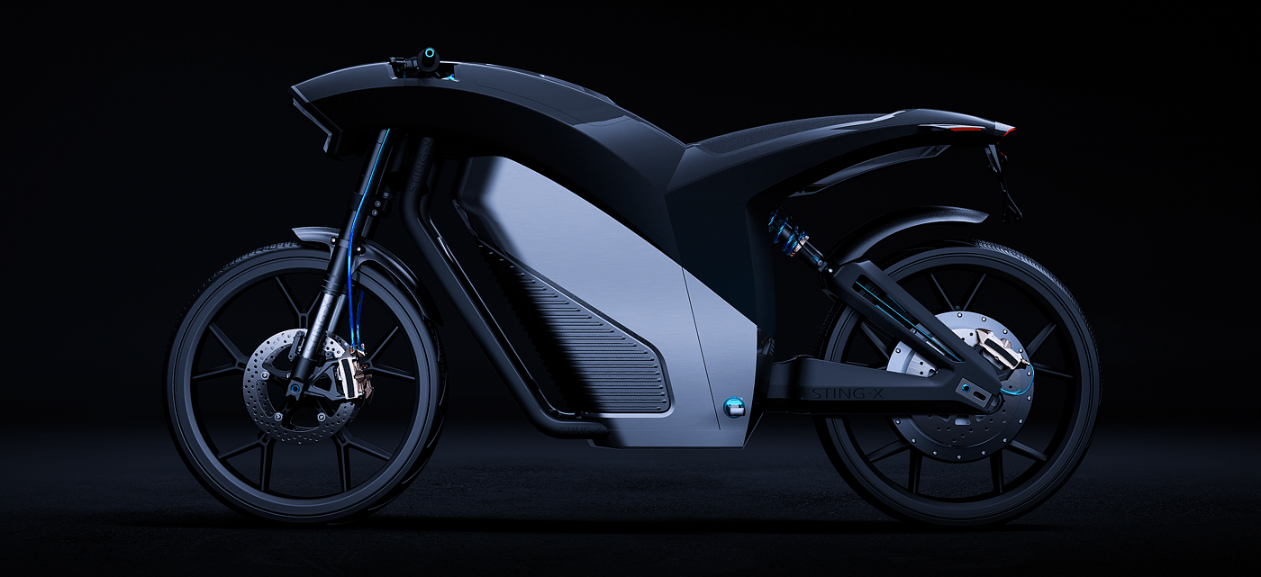 motorcycle，STING-X，cgi，e-bike，