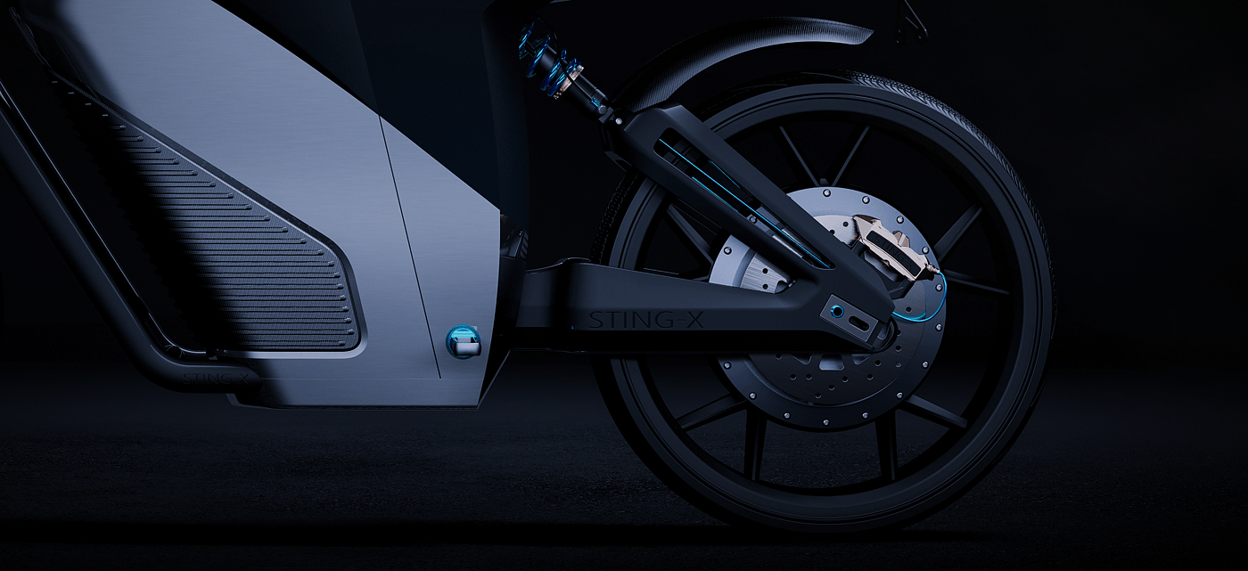 motorcycle，STING-X，cgi，e-bike，