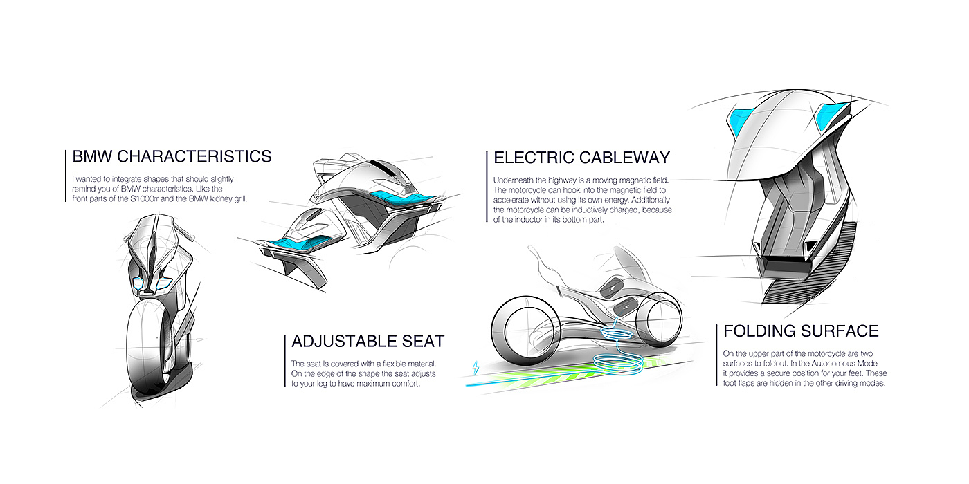 宝马，摩托车，机车，概念设计，交通工具，