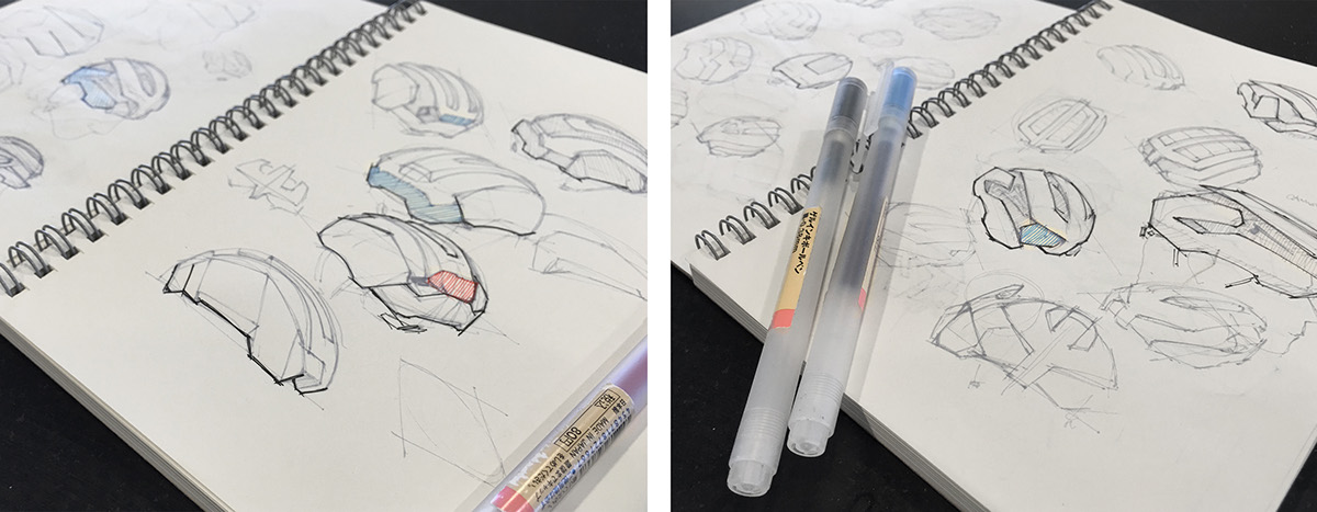 product design，industrial design，blue，police，Helmet，