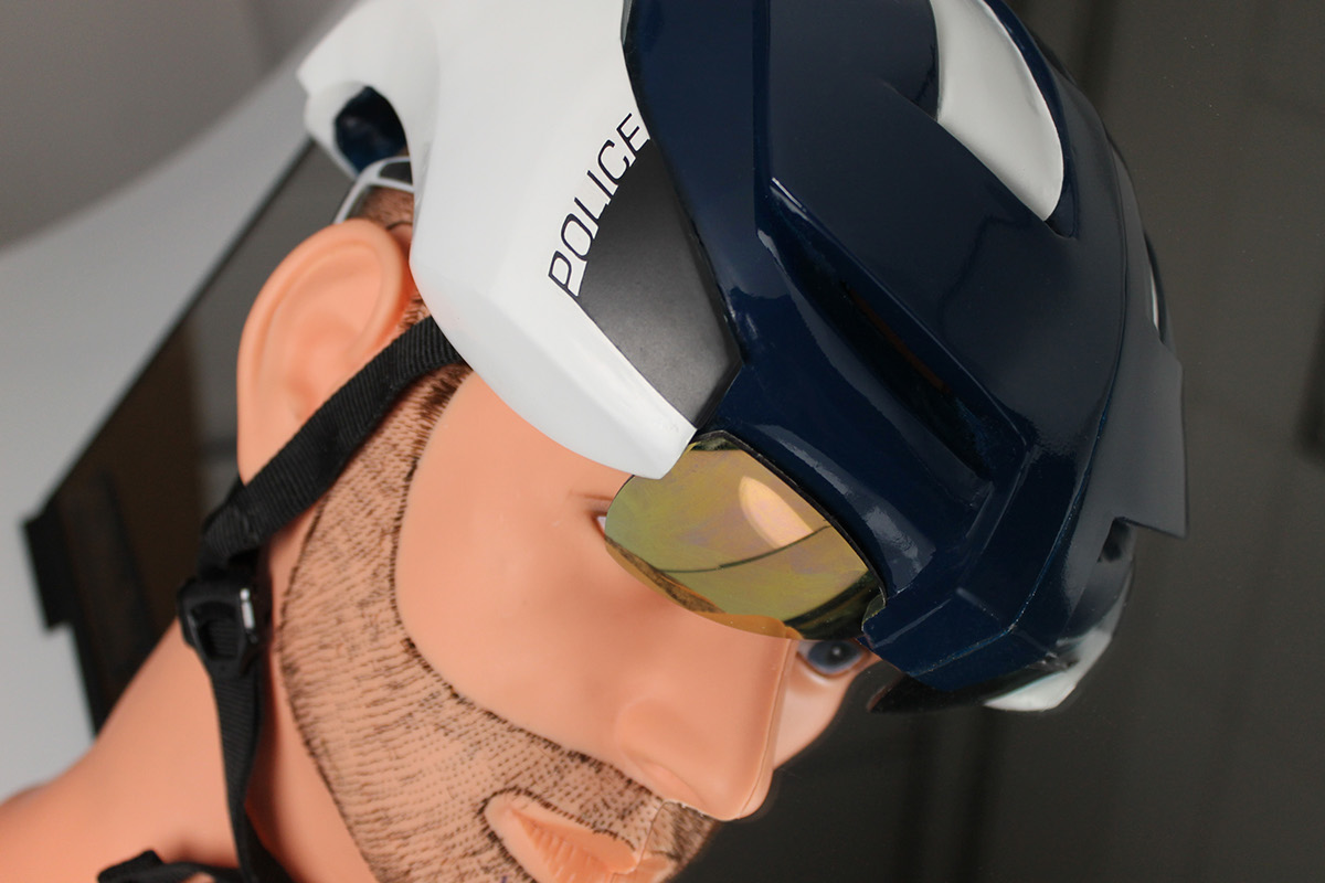 product design，industrial design，blue，police，Helmet，