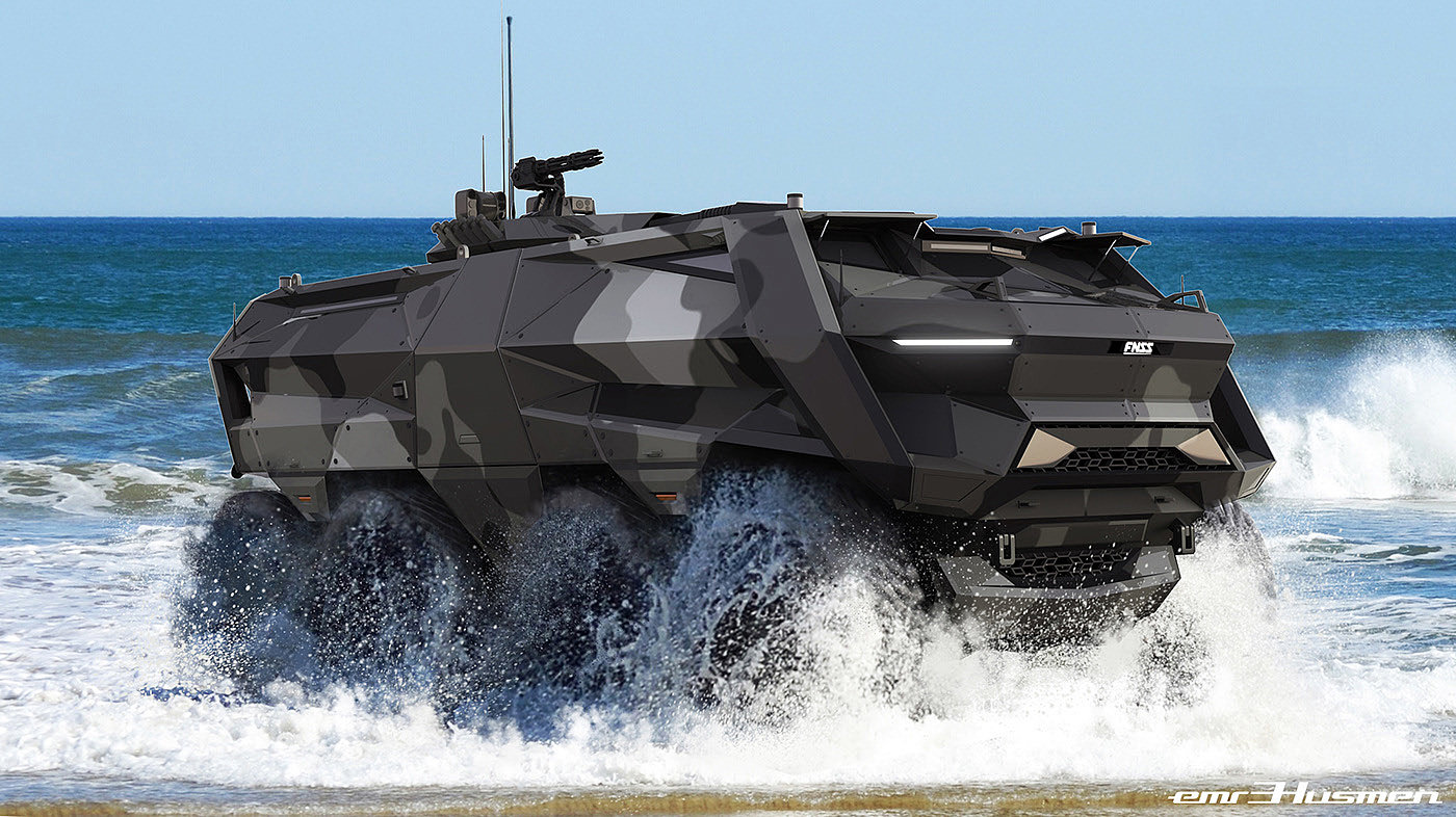 vehicle，amphibious，military，industrial design，product design，