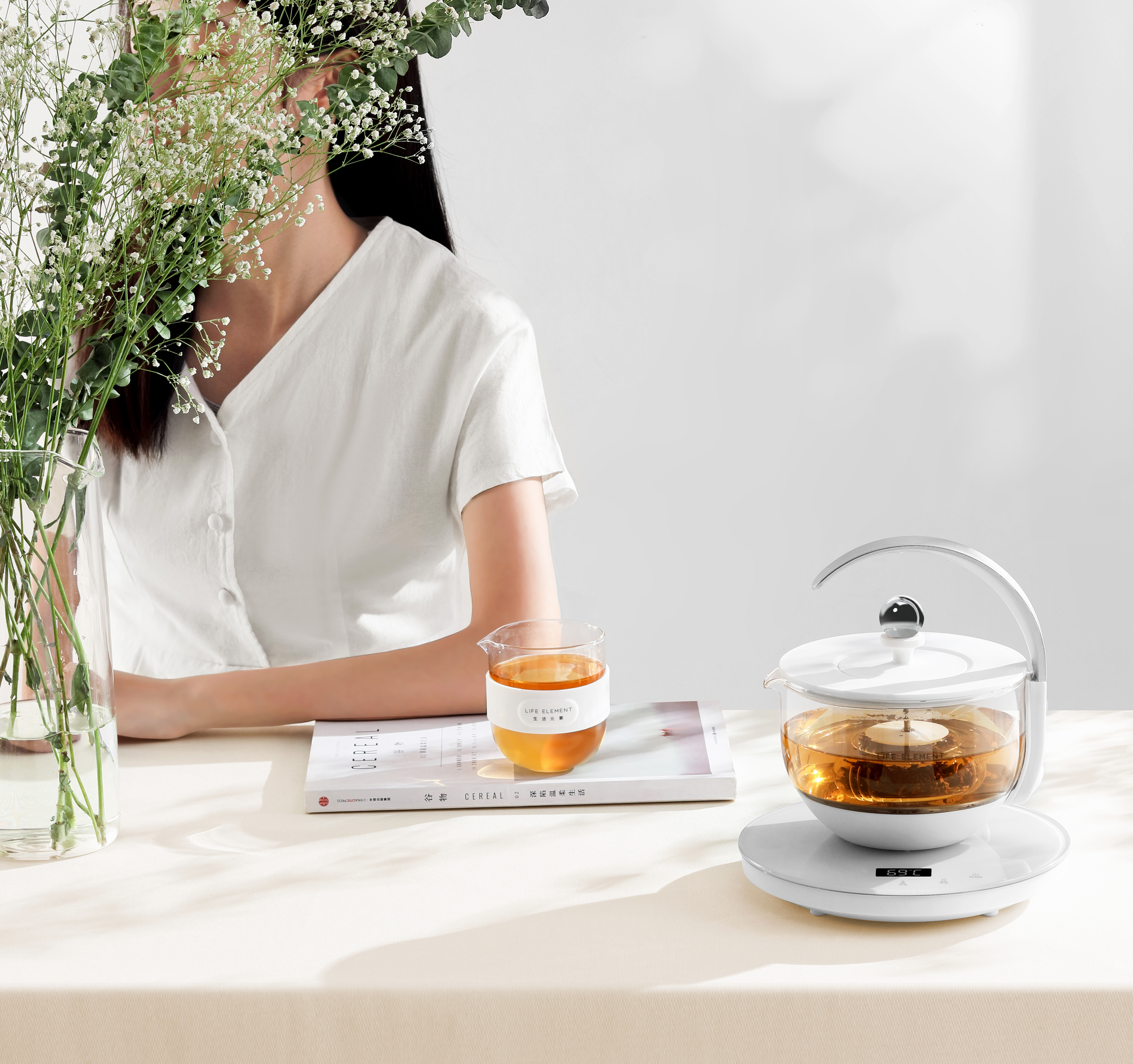 ZEN，Art，Minimalist，Moonrise Teapot，Buddhist mood，Art，Minimalist，teapot，