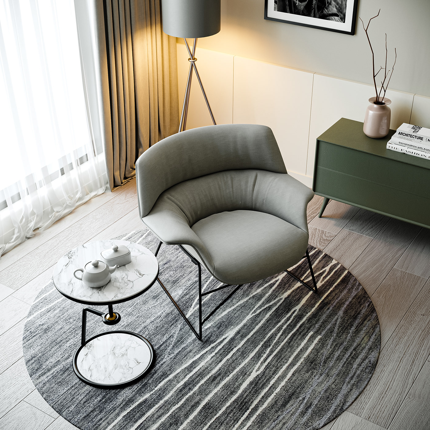 Table，chair，lamp，indoor，