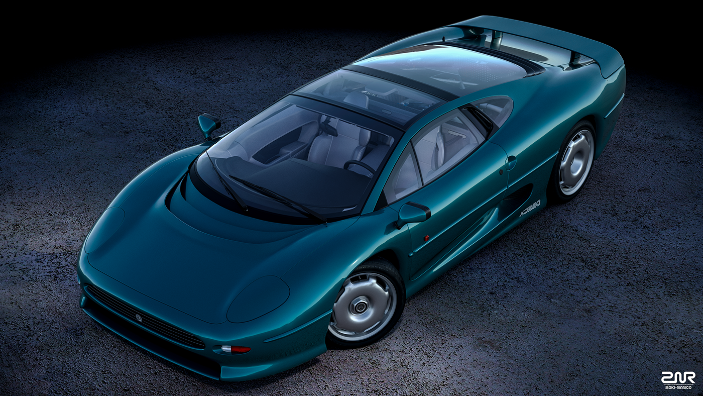 jaguar xj220 速度超快的量产车模型欣赏