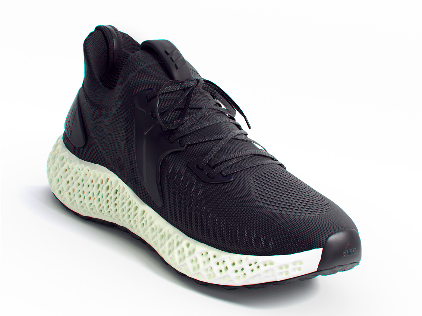 shoes，black，visualization，Render，3D modeling，