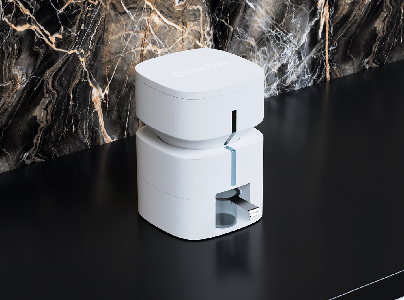 Powder tank，white，Explosion diagram，Simplicity，