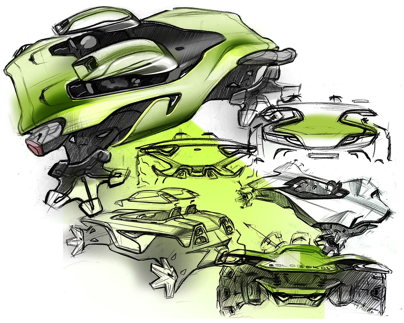 Hand drawn，vehicle，Automatic design，industrial design，