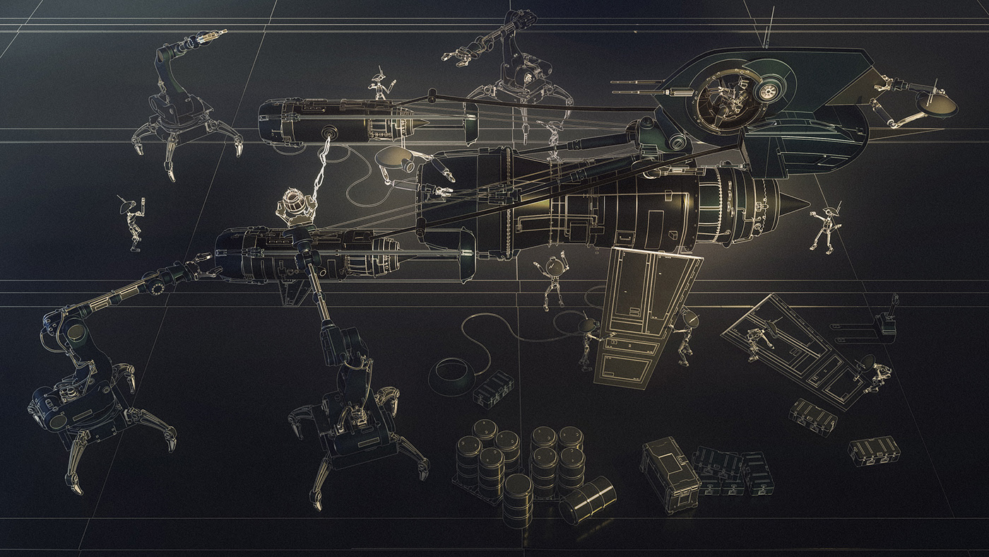 Mustafa star，Render，modeling，Star Wars，Star Wars，Skywalker，The 24h of Mustafar，I fill Enchev，