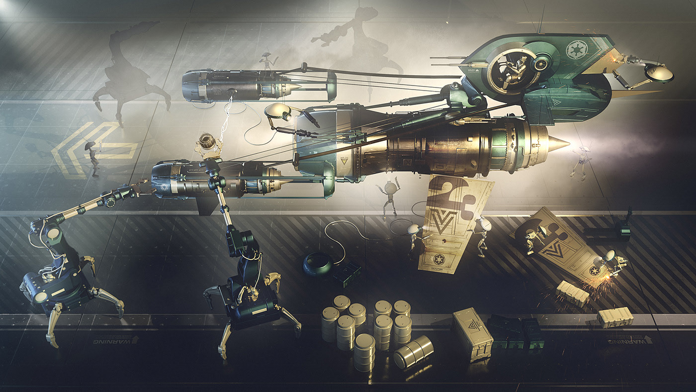 Mustafa star，Render，modeling，Star Wars，Star Wars，Skywalker，The 24h of Mustafar，I fill Enchev，