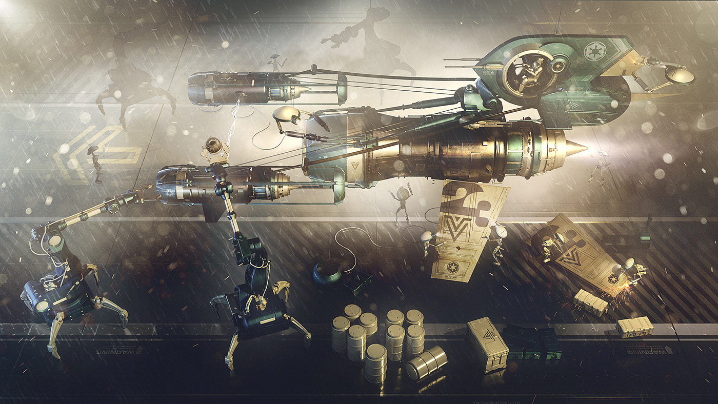 Mustafa star，Render，modeling，Star Wars，Star Wars，Skywalker，The 24h of Mustafar，I fill Enchev，