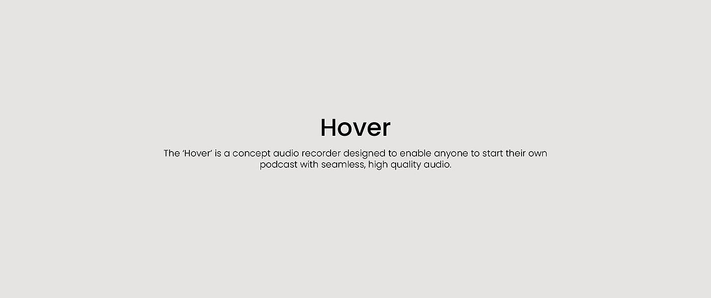 hover，Sam Beaney，概念，录音机，app，