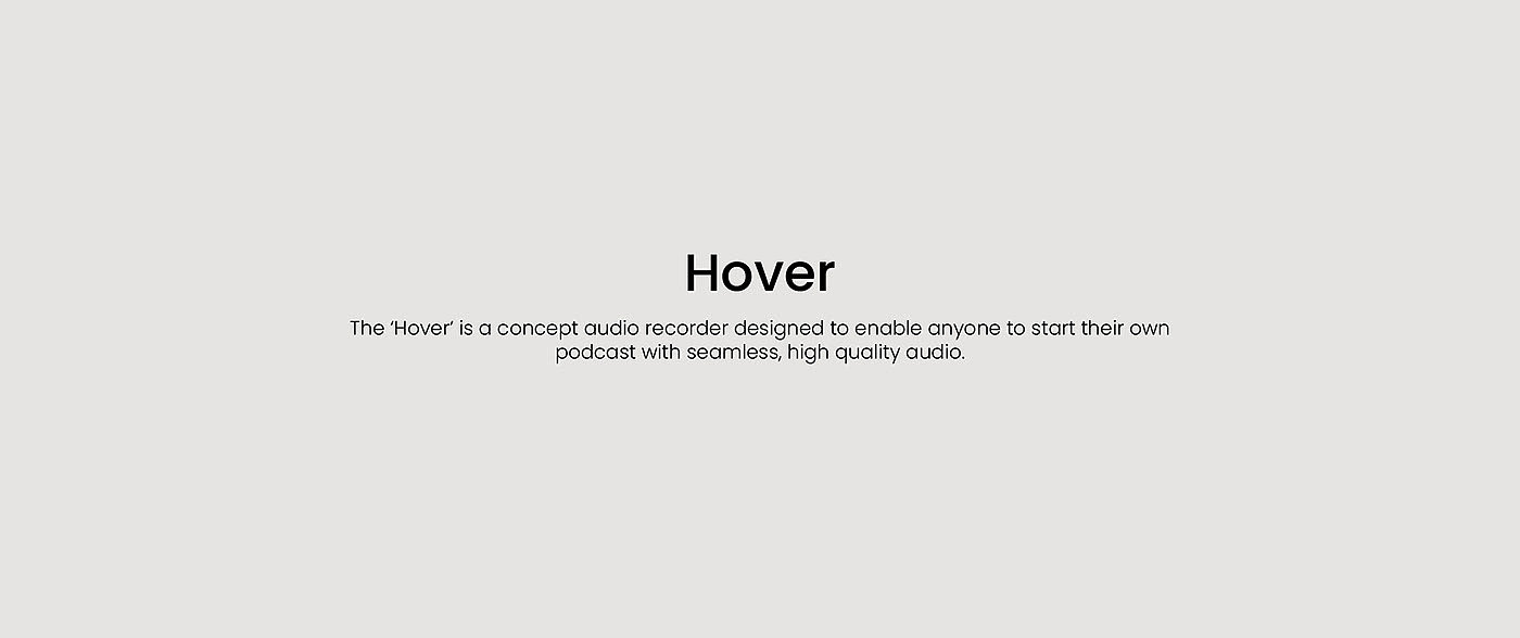 hover，Sam Beaney，concept，recorder，app，