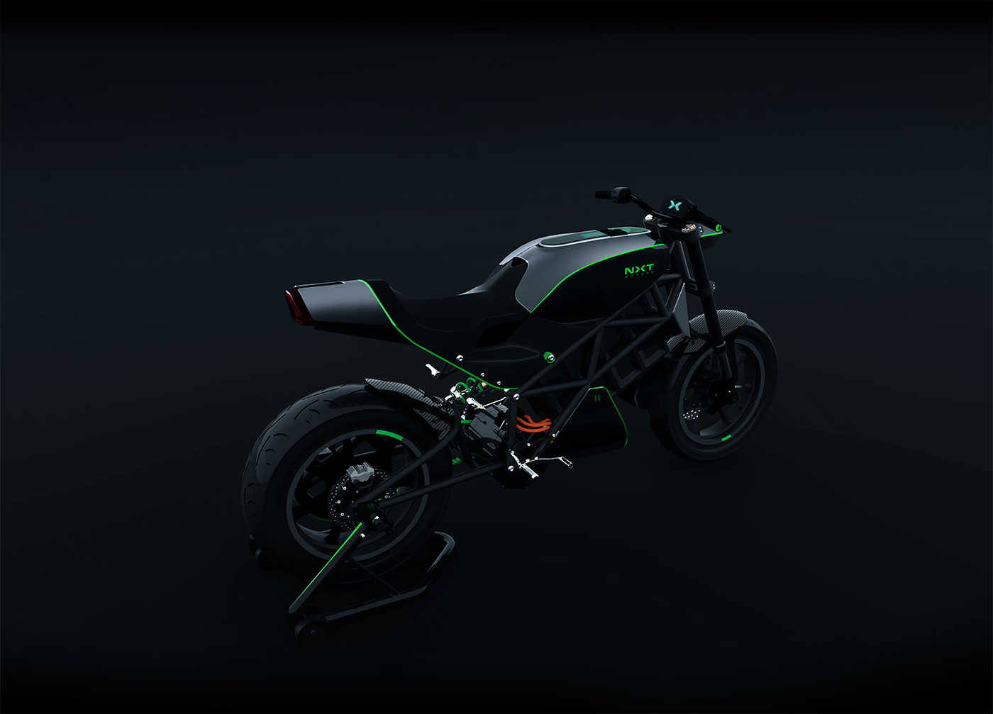 Fluorescent mint green，Smooth lines，Pinstripe，Automatic design，industrial design，