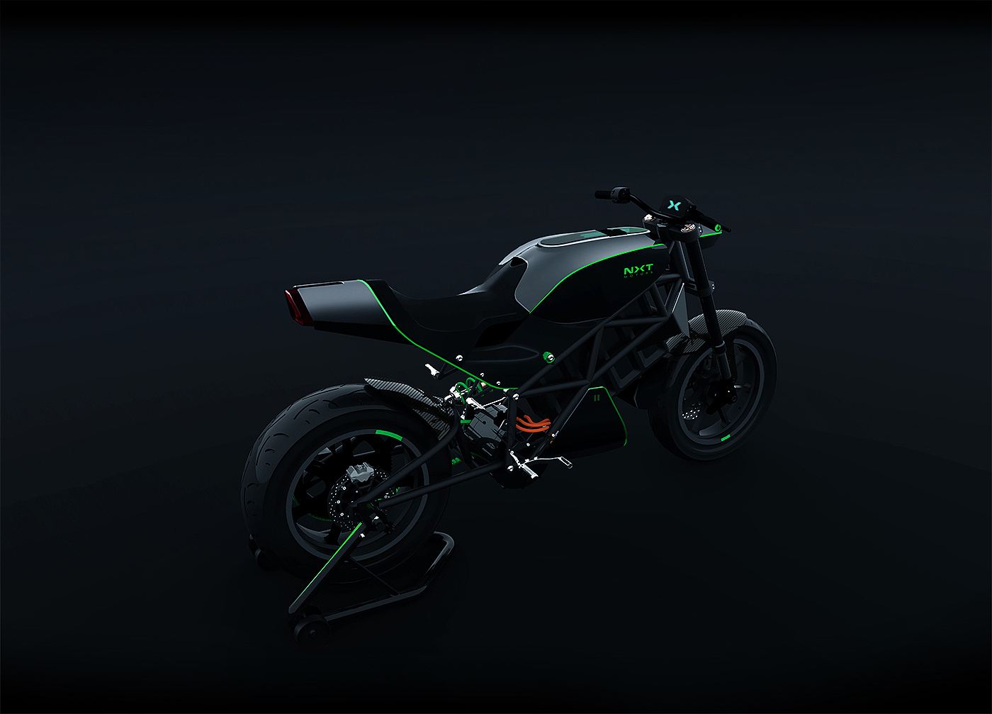 Fluorescent mint green，Smooth lines，Pinstripe，Automatic design，industrial design，