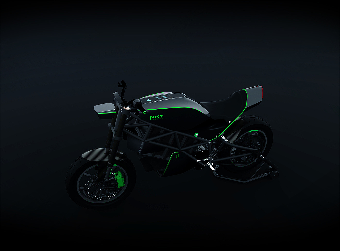 Fluorescent mint green，Smooth lines，Pinstripe，Automatic design，industrial design，