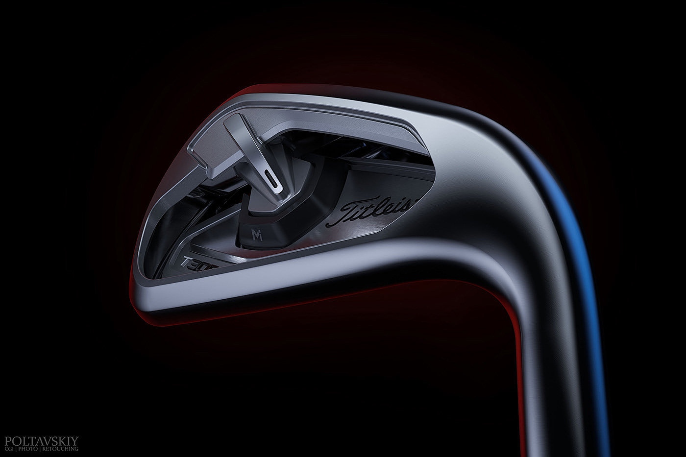 广告，高尔夫球杆，Sergey Poltavskiy，cgi，Titleist Irons，