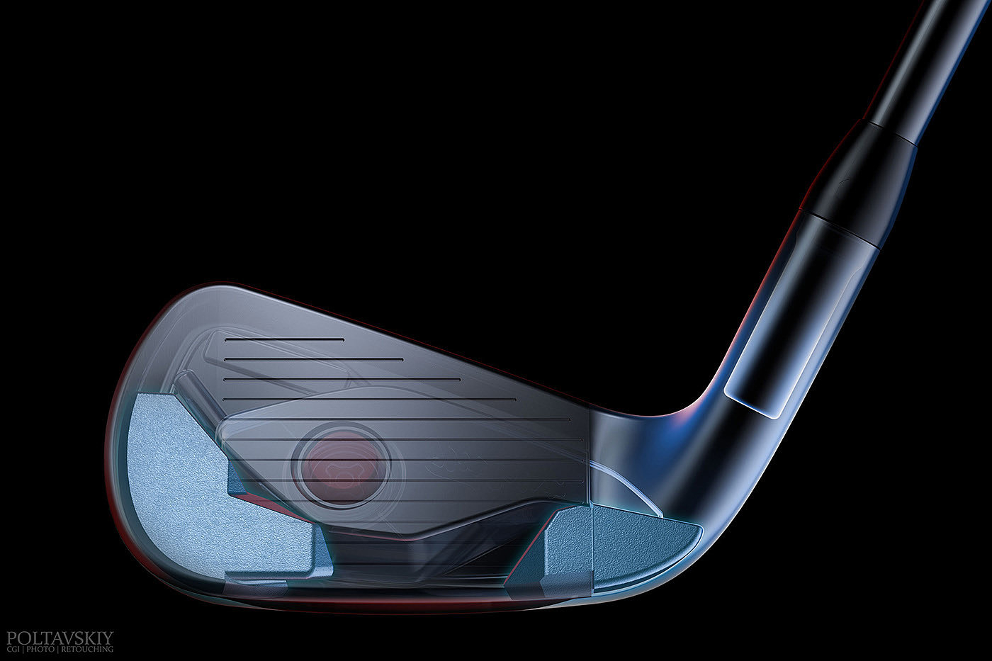 广告，高尔夫球杆，Sergey Poltavskiy，cgi，Titleist Irons，