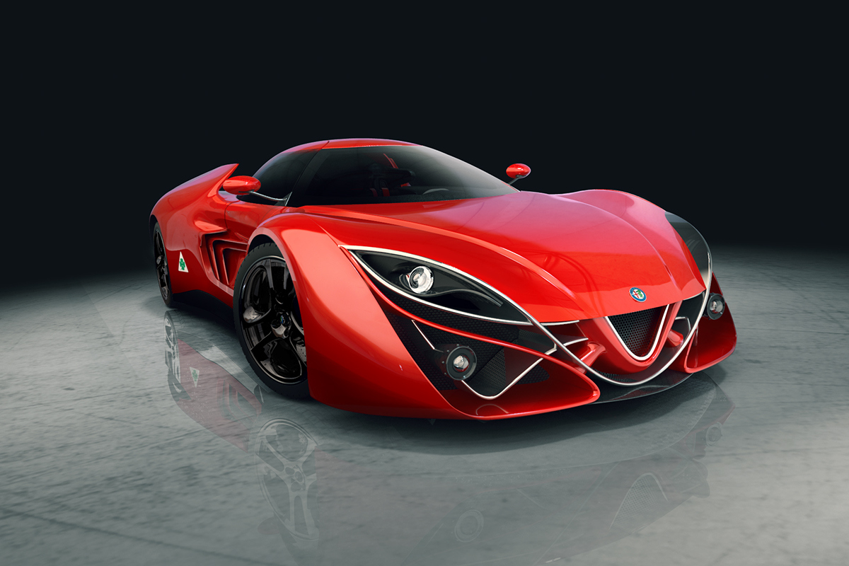 Concept Car，intelligence，alfa romeo ，Coupe，industrial design，