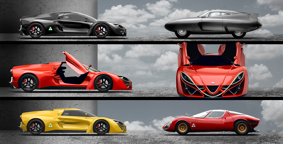 Concept Car，intelligence，alfa romeo ，Coupe，industrial design，