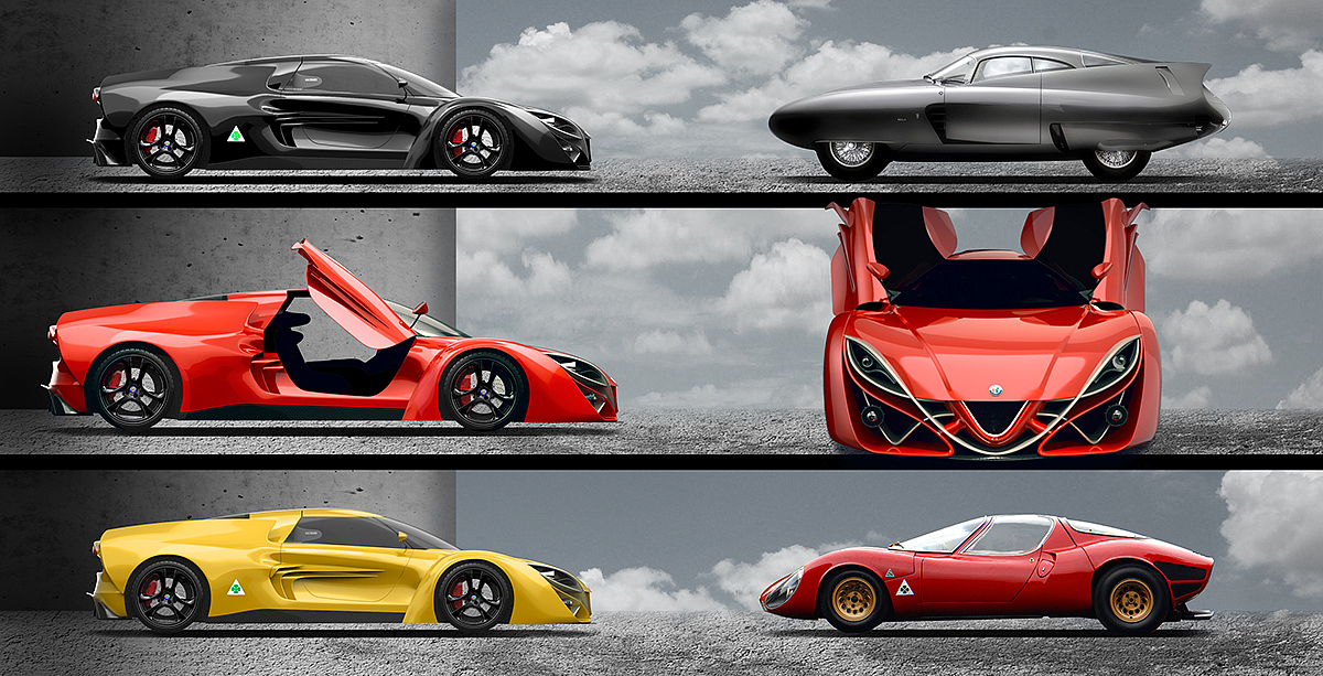 Concept Car，intelligence，alfa romeo ，Coupe，industrial design，