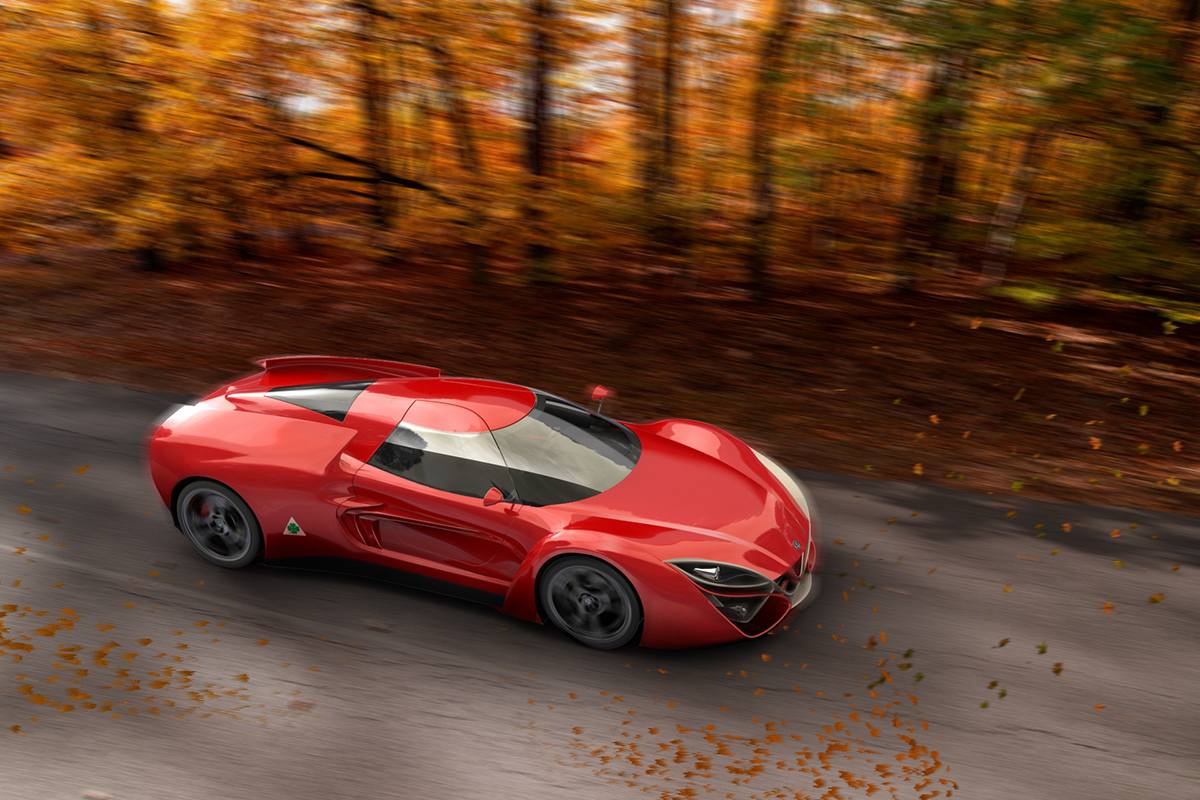 Concept Car，intelligence，alfa romeo ，Coupe，industrial design，