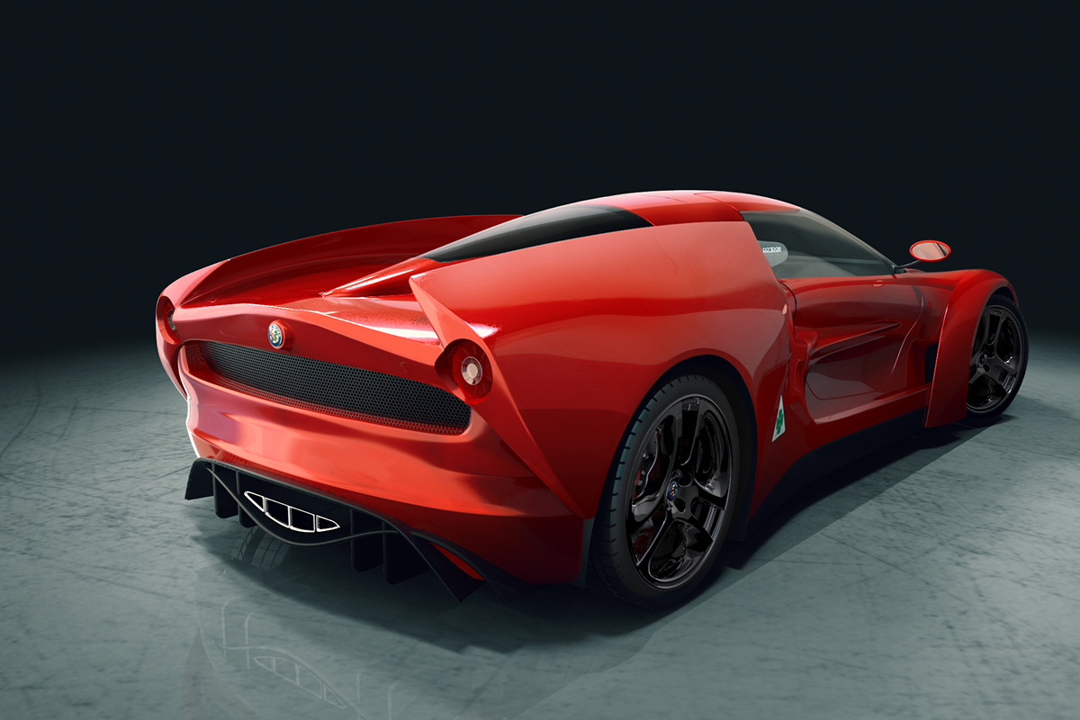 Concept Car，intelligence，alfa romeo ，Coupe，industrial design，