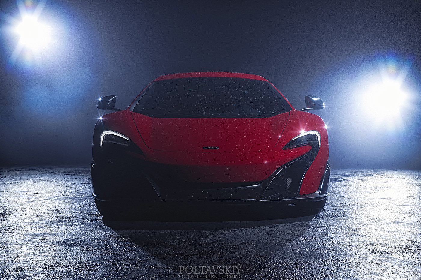 ruined car，Sports car，cgi，Photography，modification，