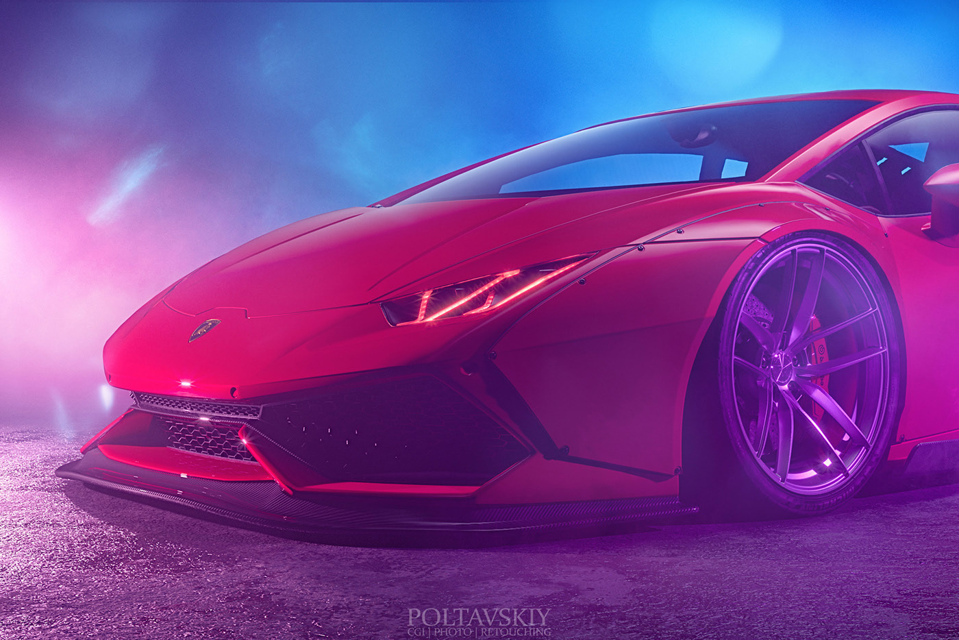ruined car，Sports car，cgi，Photography，modification，