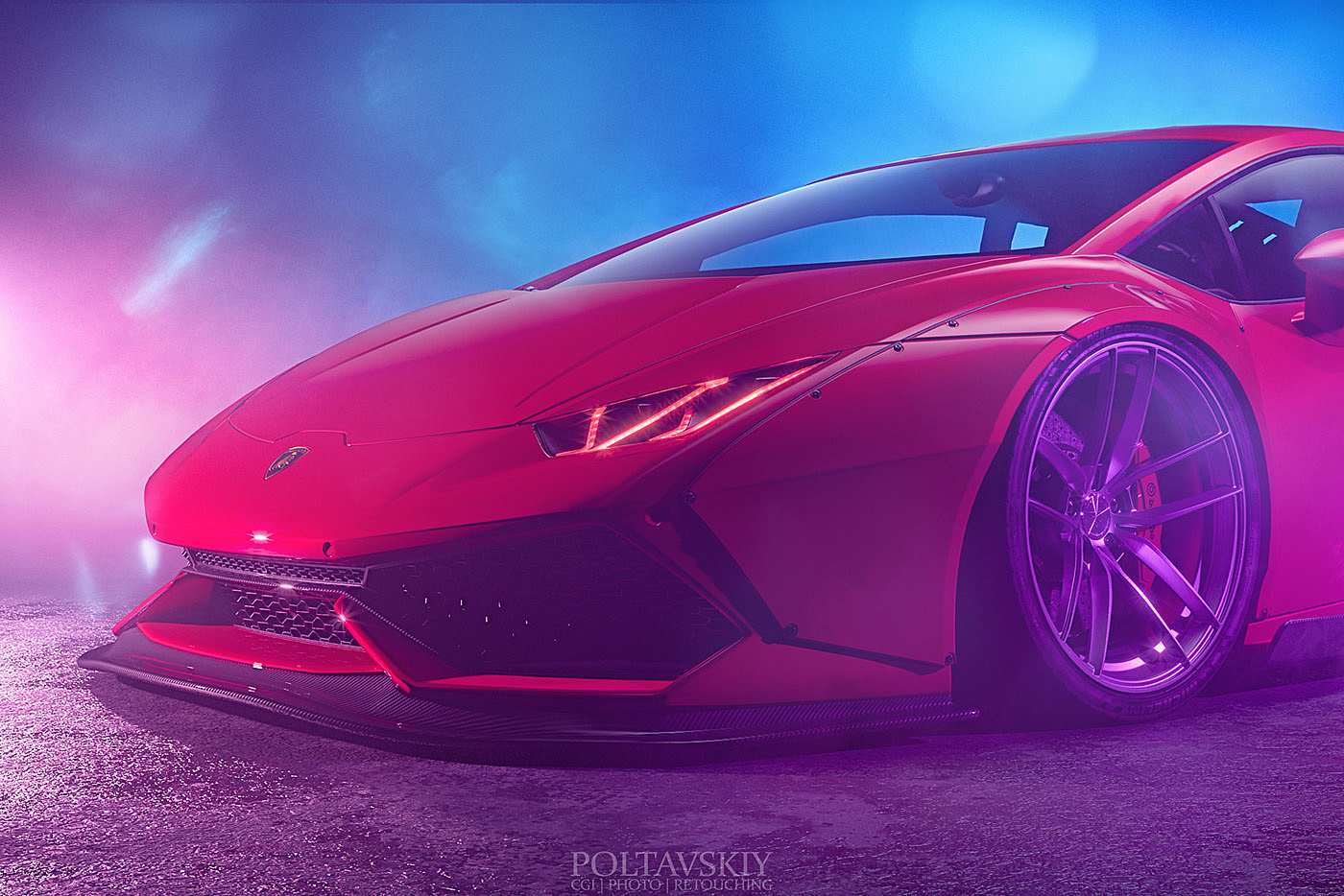 ruined car，Sports car，cgi，Photography，modification，