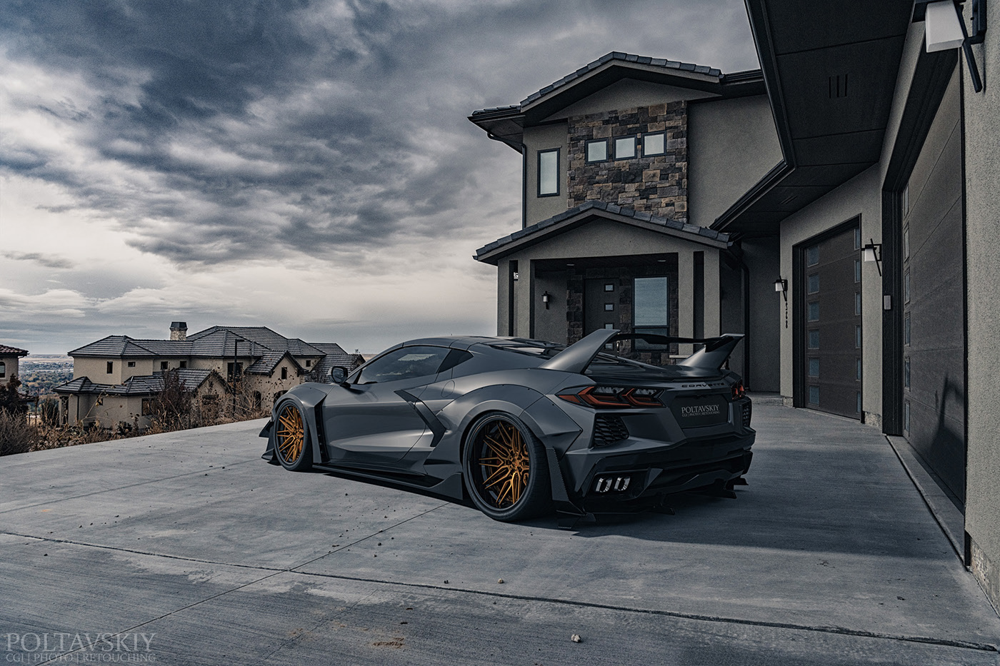 ruined car，Sports car，cgi，Photography，modification，