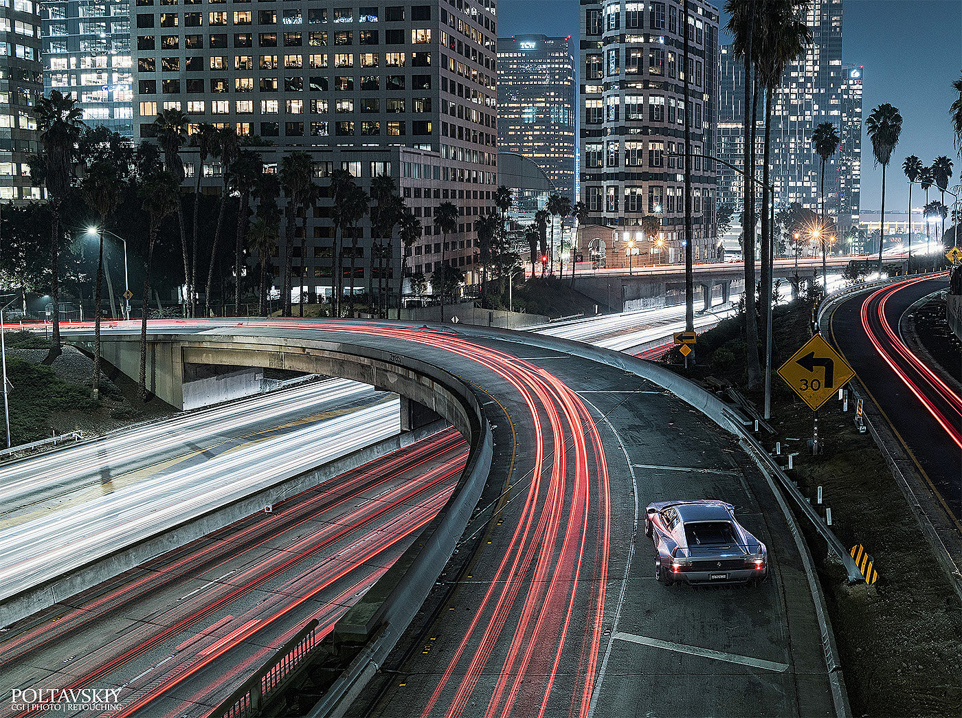 ruined car，Sports car，cgi，Photography，modification，