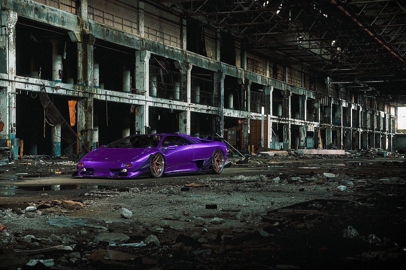 ruined car，Sports car，cgi，Photography，modification，
